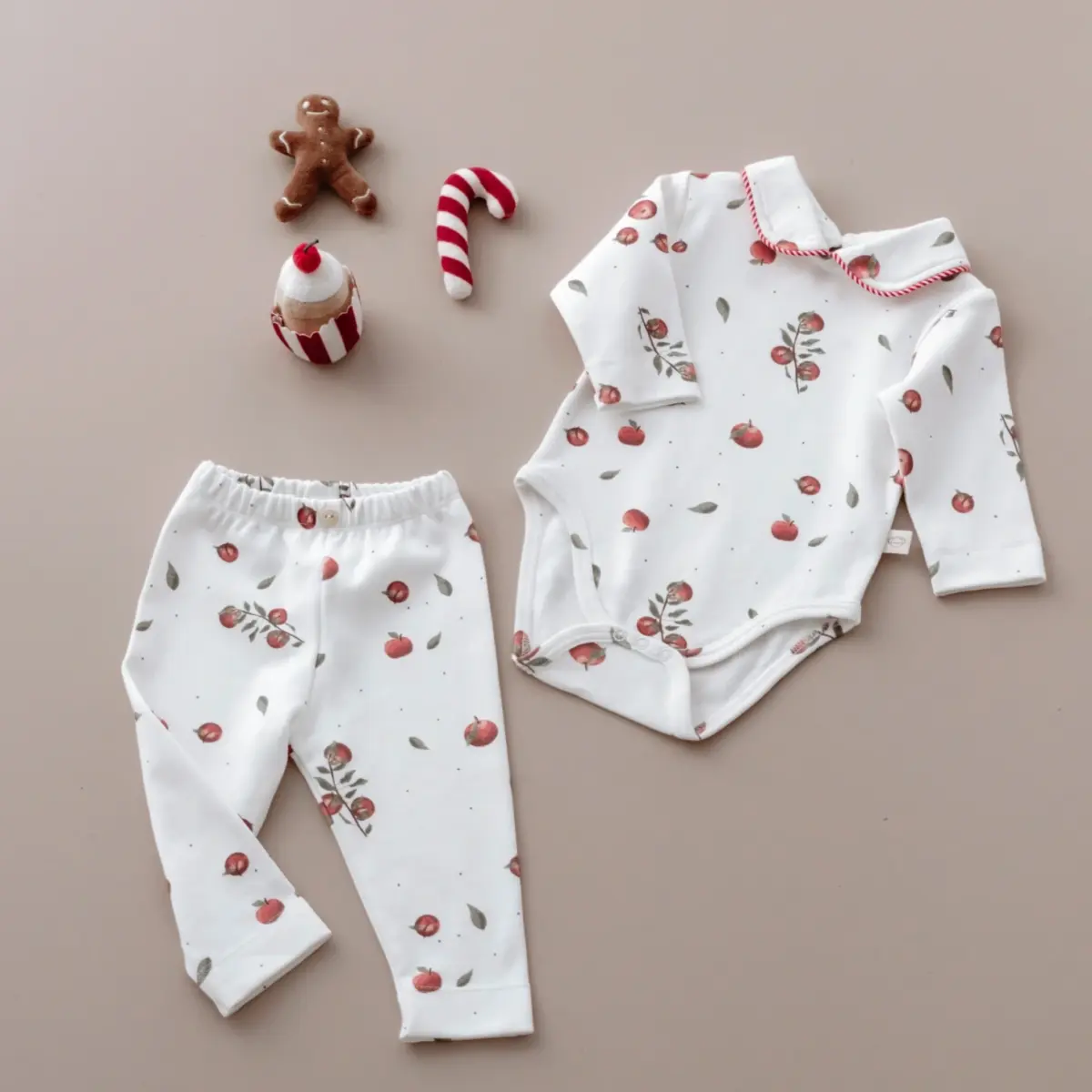 Apple Bodysuit & Leggings Set