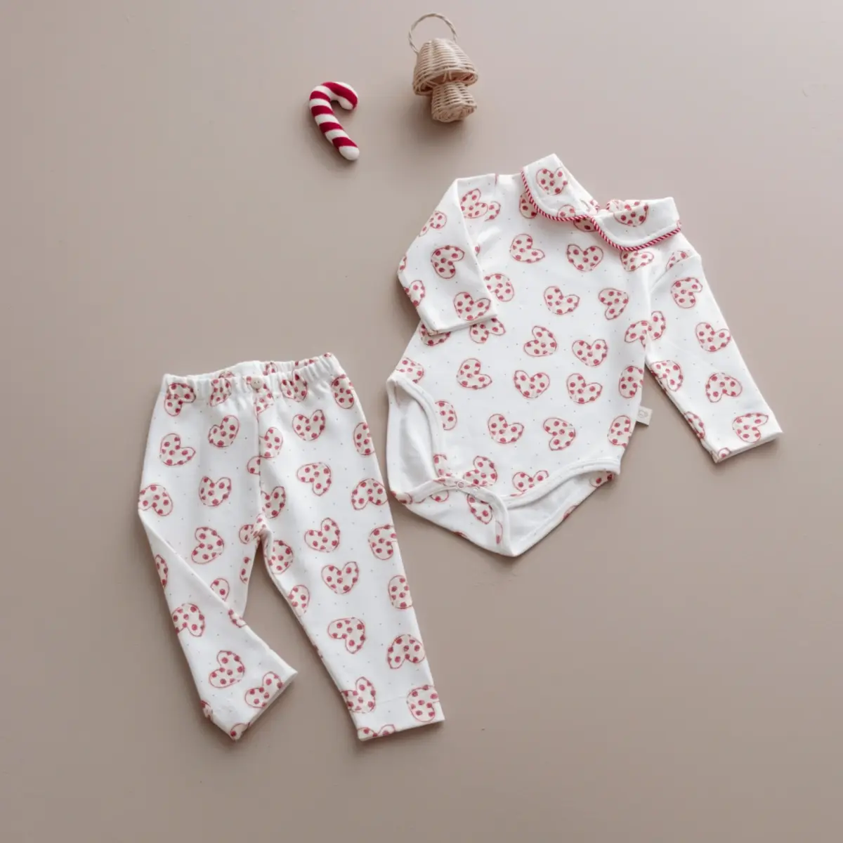 Heart Cookie Bodysuit & leggings Set