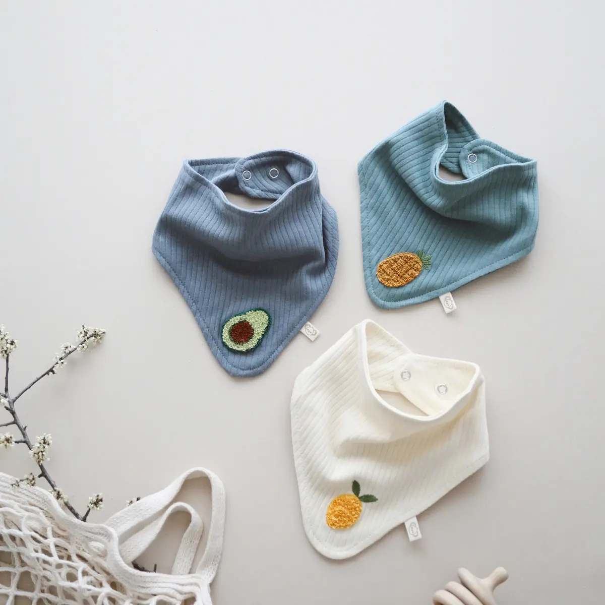 3 pieces baby bibs set
