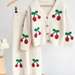 Sweet cherry  orchand knit set
