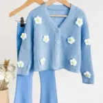 Sky blue daisy fields girl set