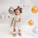 Floral Peplum Baby Girl Dress & Bloomer Set