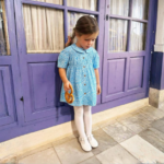 Blue Flower Day Girl Dress