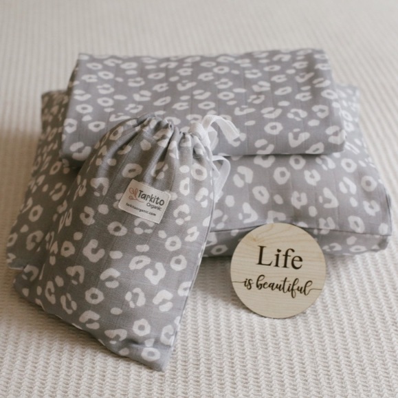 120x120 cm Leopard Muslin Set