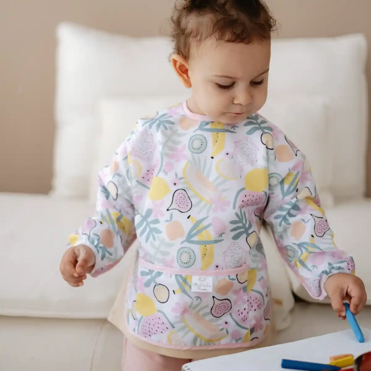 Activity Bib Fruits Pattern